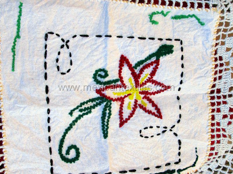 tepehuano_craft_03.JPG - Documentation of tepehuano indigenous textiles from Huajicori, Nayarit, Mexico. Small dollie with embroidery.