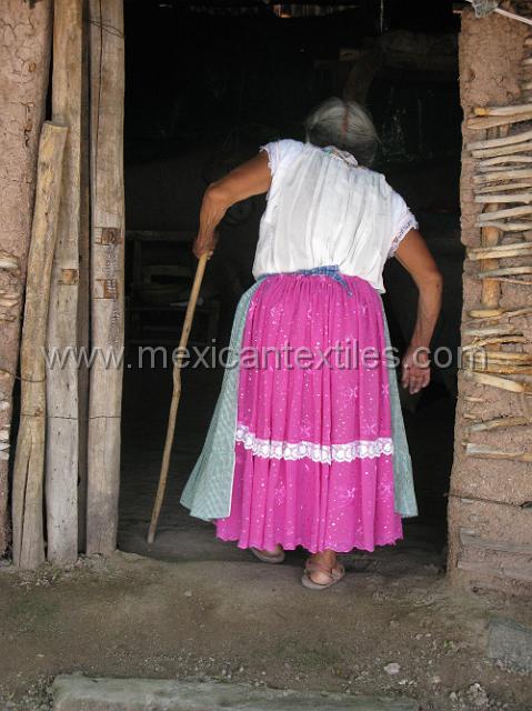 ahuehuepan_nahuatl16.JPG - I always try and get a shot from the back , here we can see the skirts with lace and the edges of the ever present apron.