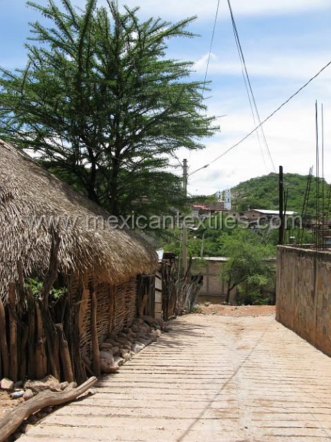 ahuelican_nahuatl13.JPG - Newly paved street ( 2009) in the Nahuatl speaking town on Ahuelican, Guerrero, Mexico