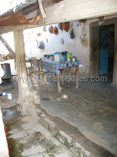 nahuatl_analco78.JPG - Eating area in home of embroiderer in Analco Guerrero.