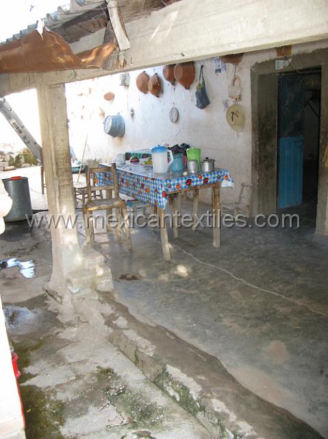 nahuatl_analco78.JPG - Eating area in home of embroiderer in Analco Guerrero.