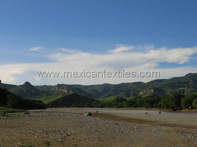 nahuatl_analco89.JPG - Panoramic view of the Rio Balsas and the hillsides and mountain behind it.