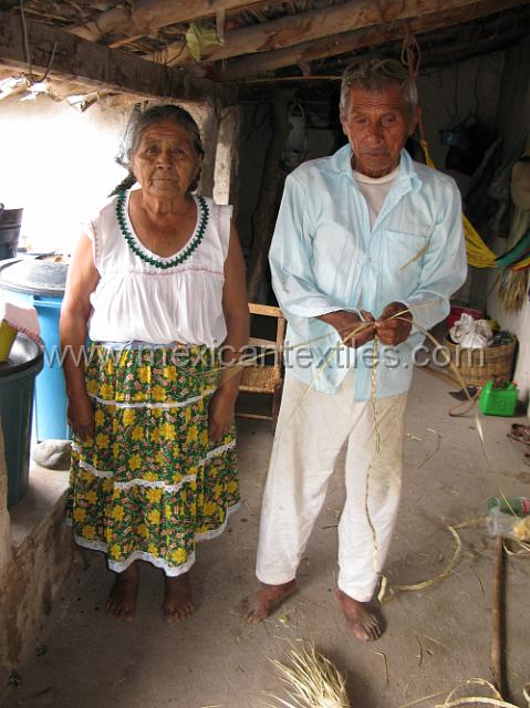 cozomatlan_nahua23.JPG - San Francisco Cozomatlan is one of those villages that was on my list for years, after the initial visits to the Rio Balsas in 2004 and 2005 . However the road was not built and it was impossible get back here. We were directed to this couple as the last people in town to wear the traditional costume, more so the man who wear the muslin pants and the woman a traditional skirt and blouse.
