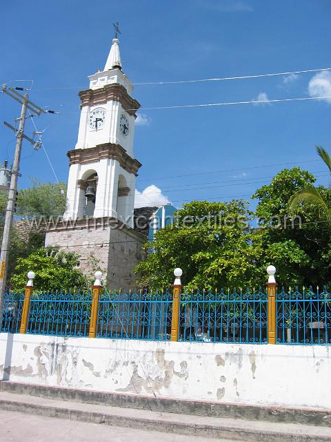 nahua_xalitla02.JPG - The church is across the river which is ok for foot traffic because of a foot bridge.