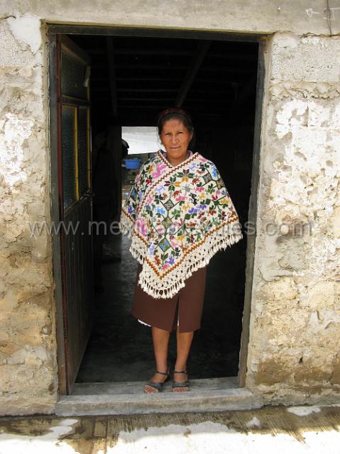 nahua_hueyapan_58.JPG - The quechquemitl is woven both on Spanish looms and cackstrap looms, They can be made from 100% wool a wool  / acrylic blend or 100% acry;ic thread. The embroidery can also be the same mix of threads, usually the price tells the story. However there is also a growing number of people that are using natural dyes as well.
