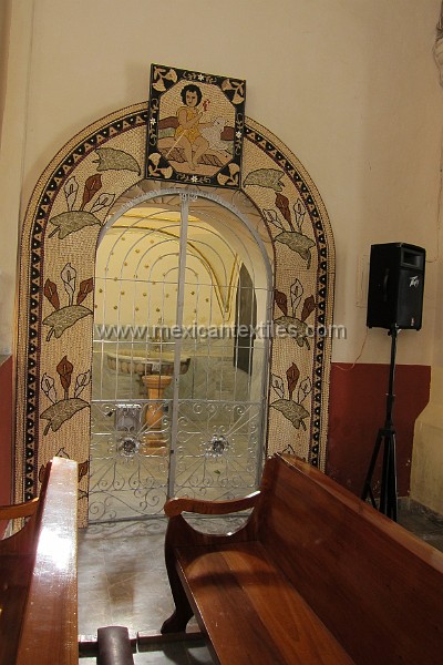 Otomi_Ixtenco_00.jpg - Inside the church , the seed mosaic.