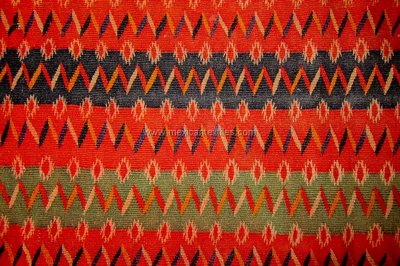 Otomi_Ixtenco_68.jpg - This wool piece is said to be the type of weaving the Otomi did when they migrated to the Saltillo region. It is a very finely woven piece. It is at least 90 years old, according to the town historian .