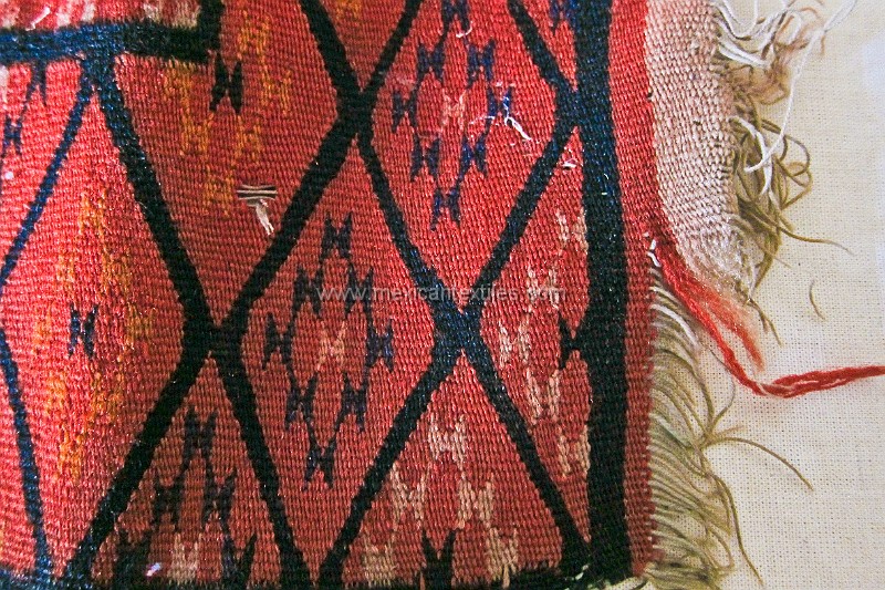 Otomi_Ixtenco_72.jpg - This wool piece is said to be the type of weaving the Otomi did when they migrated to the Saltillo region. It is a very finely woven piece. It is at least 90 years old, according to the town historian .