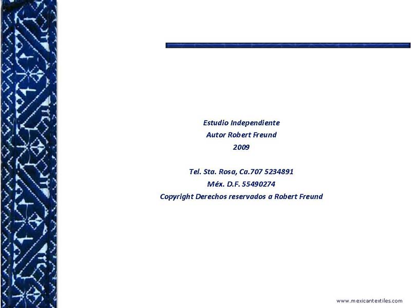 fEstudio Independiente de Textiles Indigenas Robert Freund14