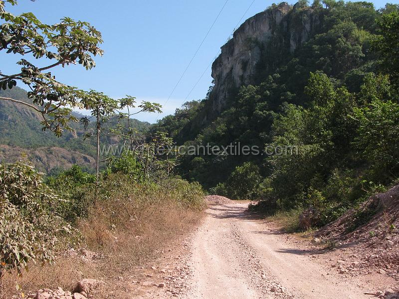 sierra_huajicori_07.JPG - Documentation of tepehuano indigenous textiles from Huajicori, Nayarit, Mexico. View of the road into the Sierra Huajicori. This is actually part of the western Sierra Madre.
