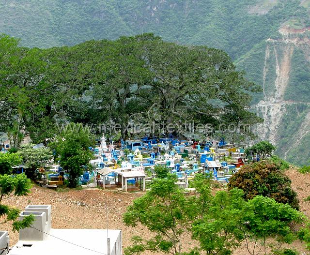Mazateca_barriopanteon__11.JPG - This ara is called Barrio Panteon , of the Graveyard section of town. In the background the steep mountains of the Northen Sierra of Oaxaca is visible.